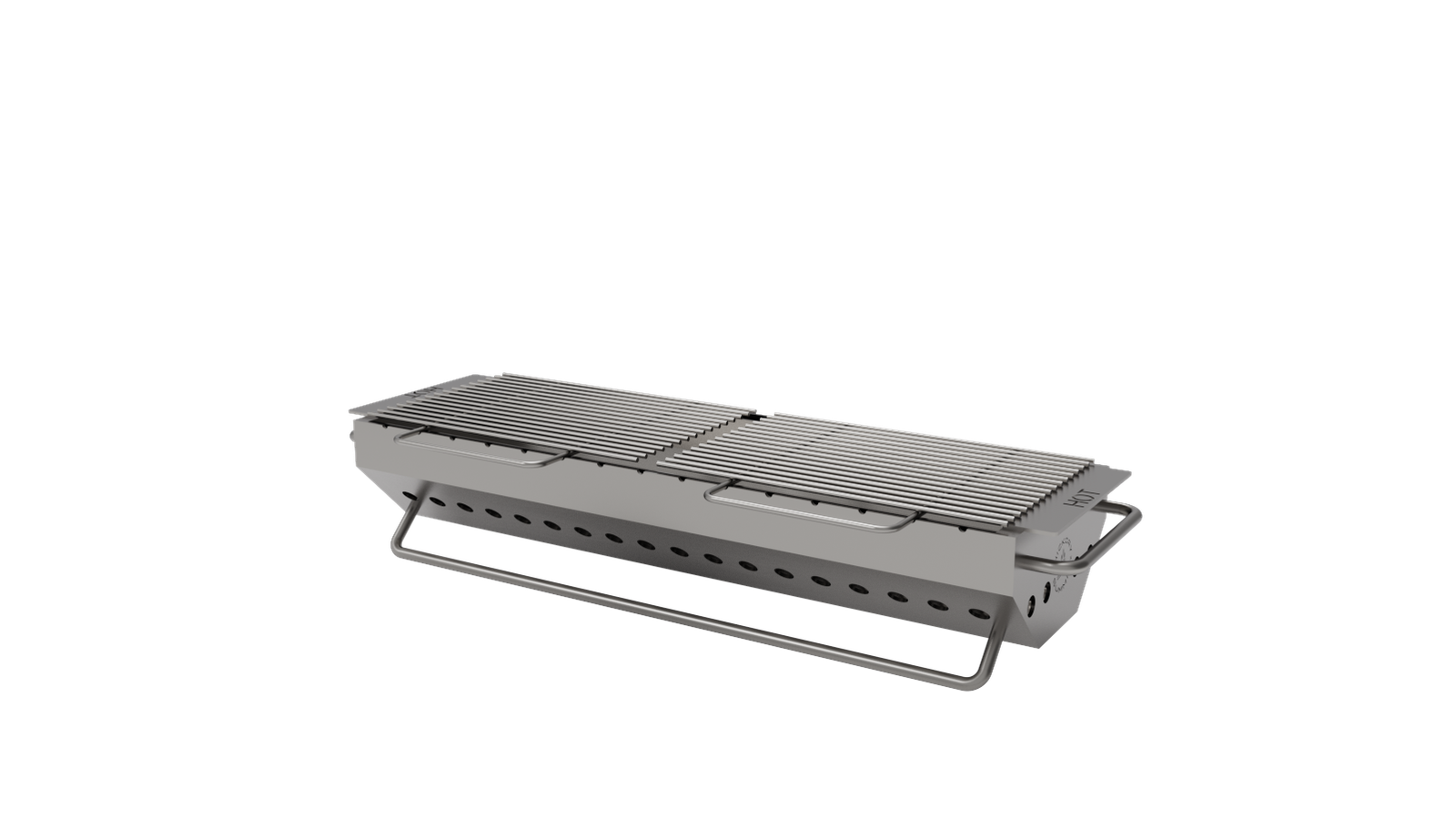 Both stainless grill grates installed side by side